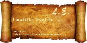 Loschitz Evelin névjegykártya